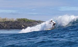 James MacLaren, through the inside speedrun at Chicken Hill, in the Galapagos Islands.